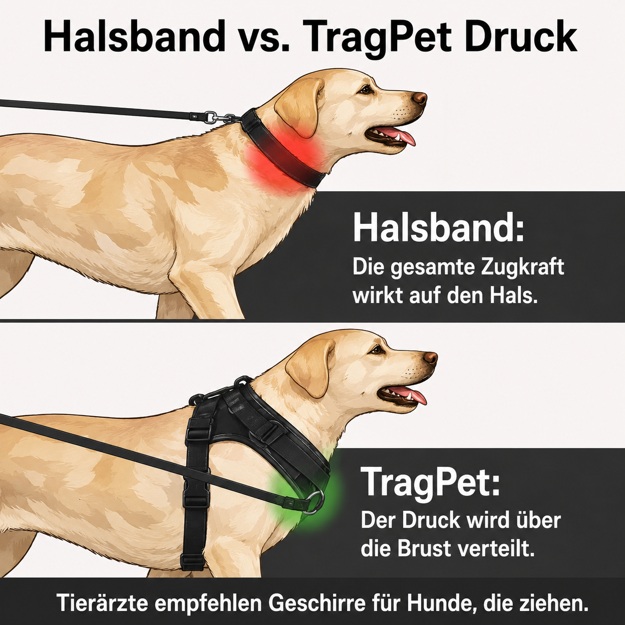 TragPet Anti-Zug Hundegeschirr